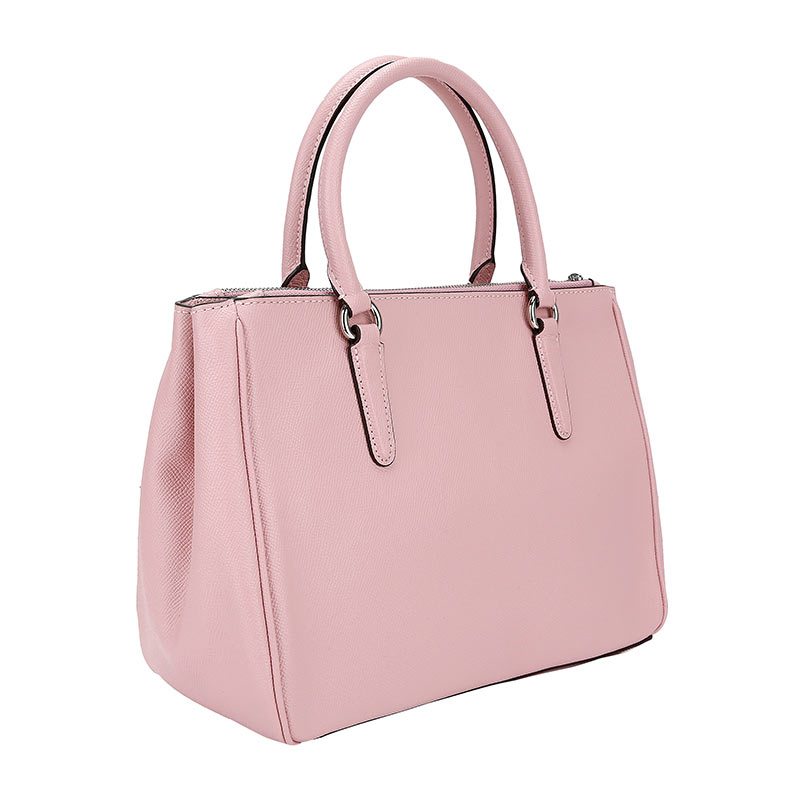 COACH 蔻驰 奢侈品 女士中号手提单肩斜挎杀手包粉色印花皮革