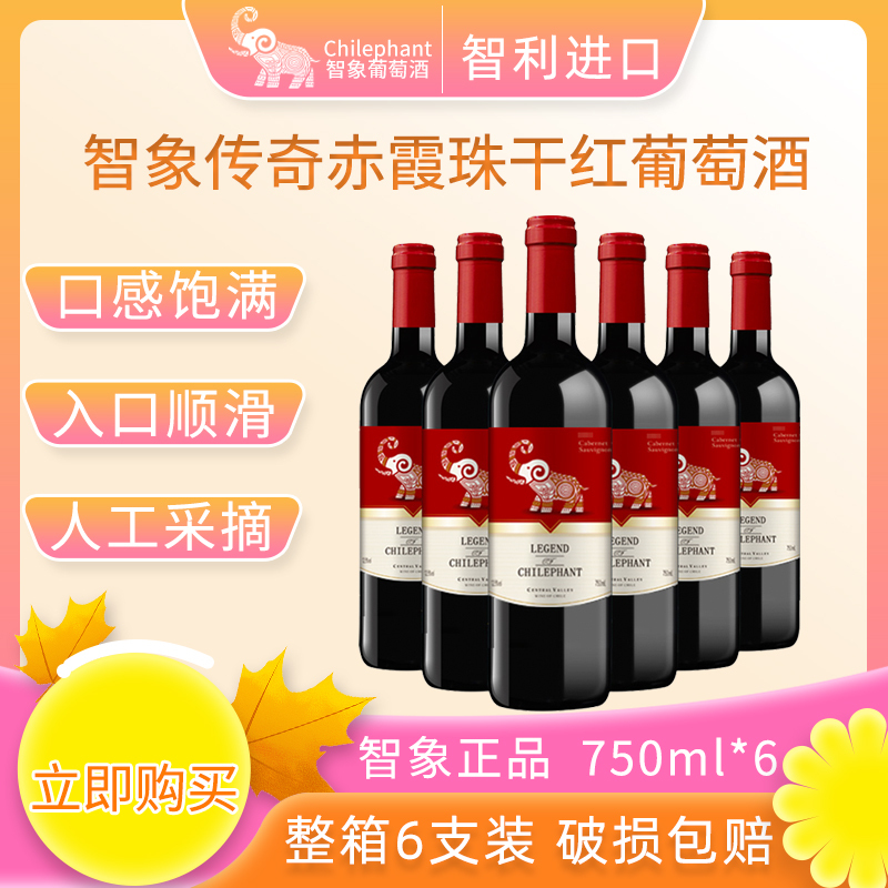 智利进口红酒 智象传奇赤霞珠干红葡萄酒750ml*6
