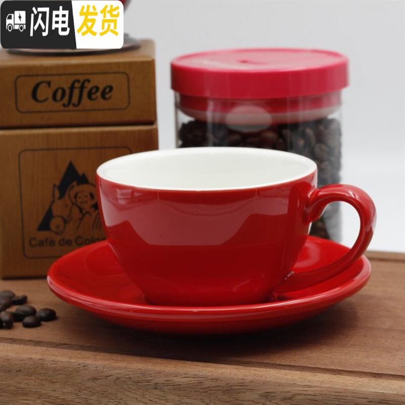 三维工匠精美复古套装杯杯子套具咖啡杯 欧式小风格韩版单人下午茶 亮光棕300杯碟咖啡器具
