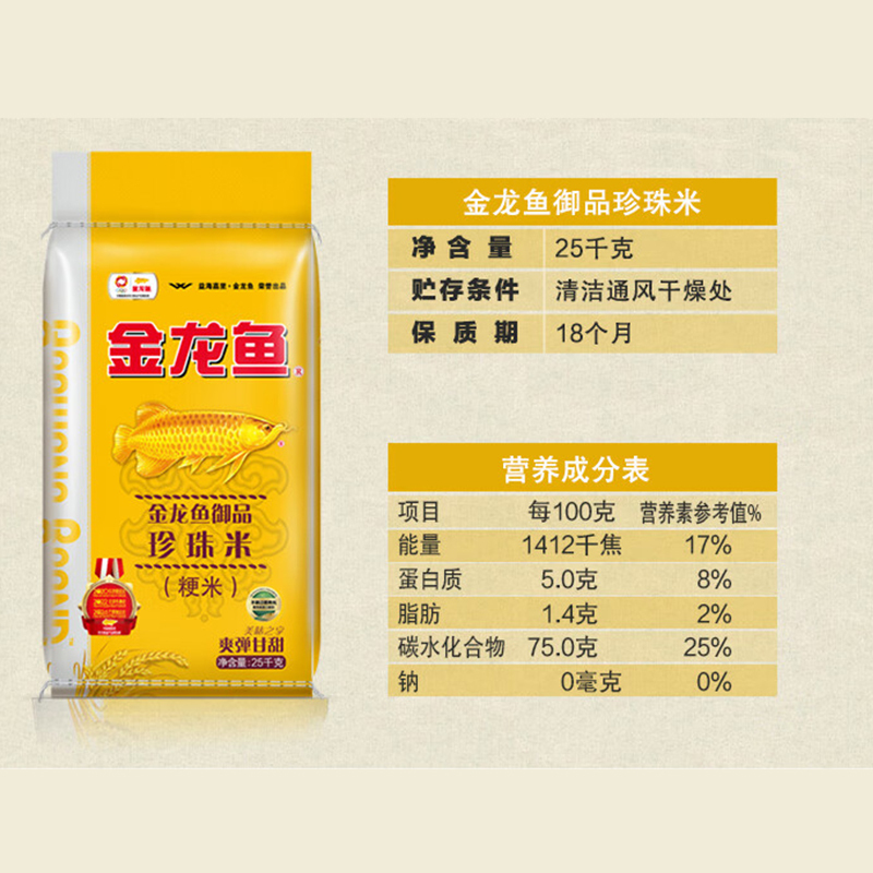 金龙鱼御品珍珠米 - 2.5kg高清大图
