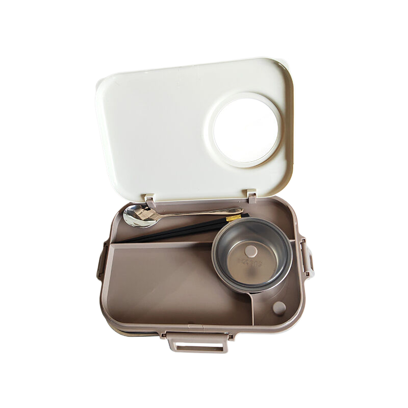 兰雅昀 304不锈钢带盖四格饭盒 27x20x9cm 个高清大图