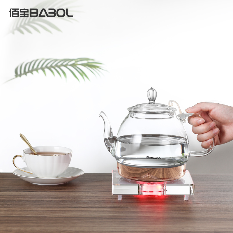 Babol/佰宝 DCH-211电子茶炉 玻璃电热水壶家用开水壶全自动烧水器煮水壶 国产温控器办公室煮茶