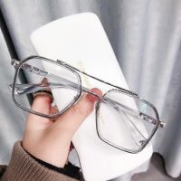 男女西装潮大框大感光变色防辐射近视眼镜脸防蓝光陈伟霆同款|灰银框+[防蓝光镜片] 600度[收藏送盒+布]