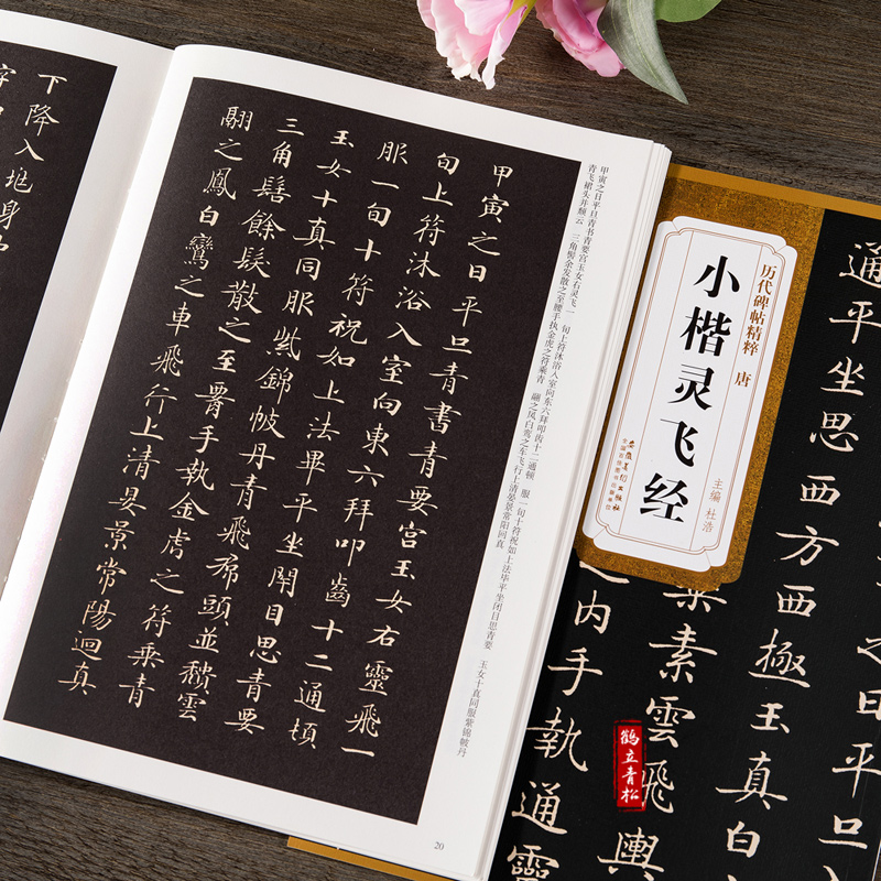 钟绍京唐小楷灵飞经 历代碑帖精粹 简体旁注 小楷楷书碑帖毛笔古帖钢笔硬笔字帖高清大图