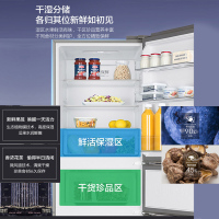 海尔(Haier)253升 三门冰箱 变频无霜 一级能效 干湿分储 节能低音 小冰箱租房 BCD-253WDPDU1