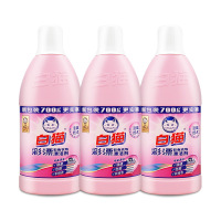 白猫彩漂彩色衣物漂洁剂700g*3瓶彩漂去黄斑汗渍增艳抑菌去渍