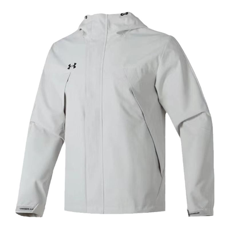 安德玛(Under Armour)UA运动外套男装新款户外连帽梭织训练健身衣夹克23600401-009 ZP高清大图