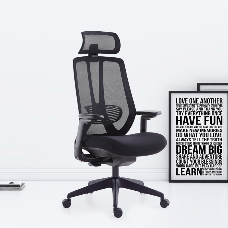 臻远ZY-7820 办公椅人体工学椅转椅电脑椅 白色3D升降扶手高清大图