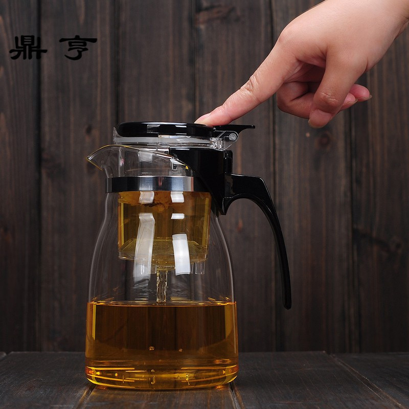 鼎亨好茗天高品质飘逸杯耐热玻璃花茶壶全过滤泡茶壶茶具冲茶器玲