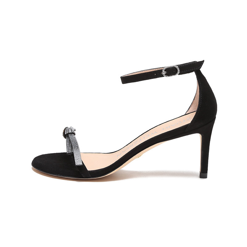 斯图尔特韦茨曼stuartweitzman女士一字带圆头细高跟宴会凉鞋nudistsw