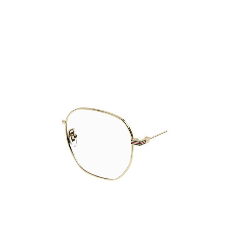 古驰(GUCCI)几何框平光镜男款几何造型条纹细节镜腿徽标装饰太阳图片