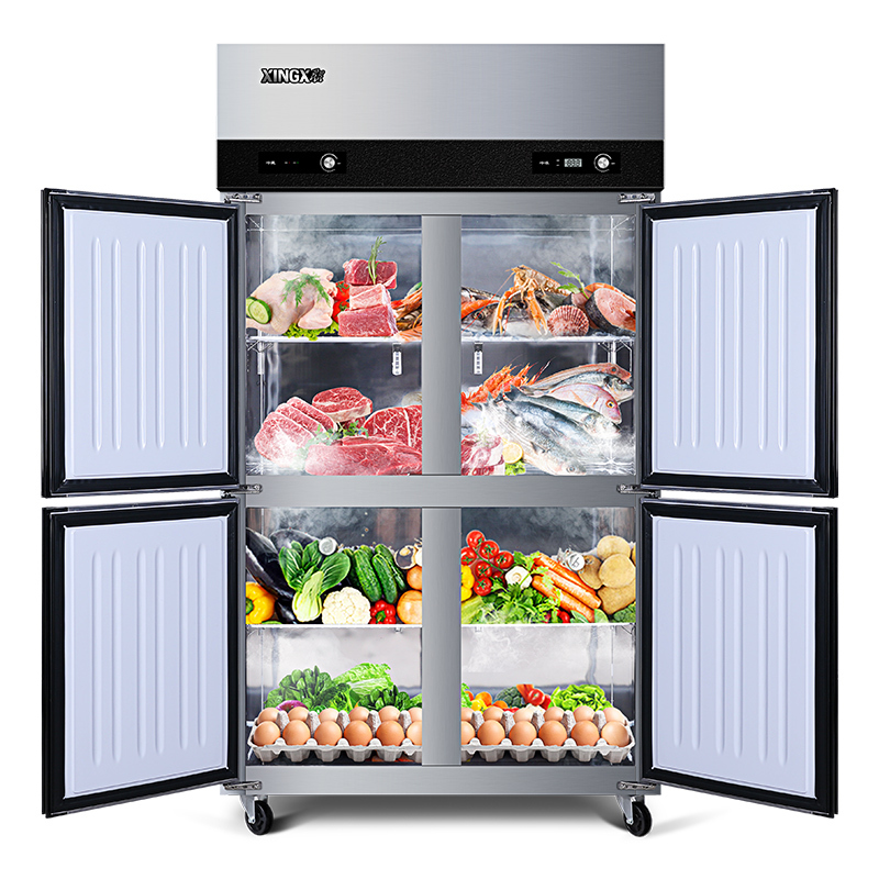 星星xingx酒店饭店厨房冰箱立式不锈钢650e650升双温厨房冰箱650升