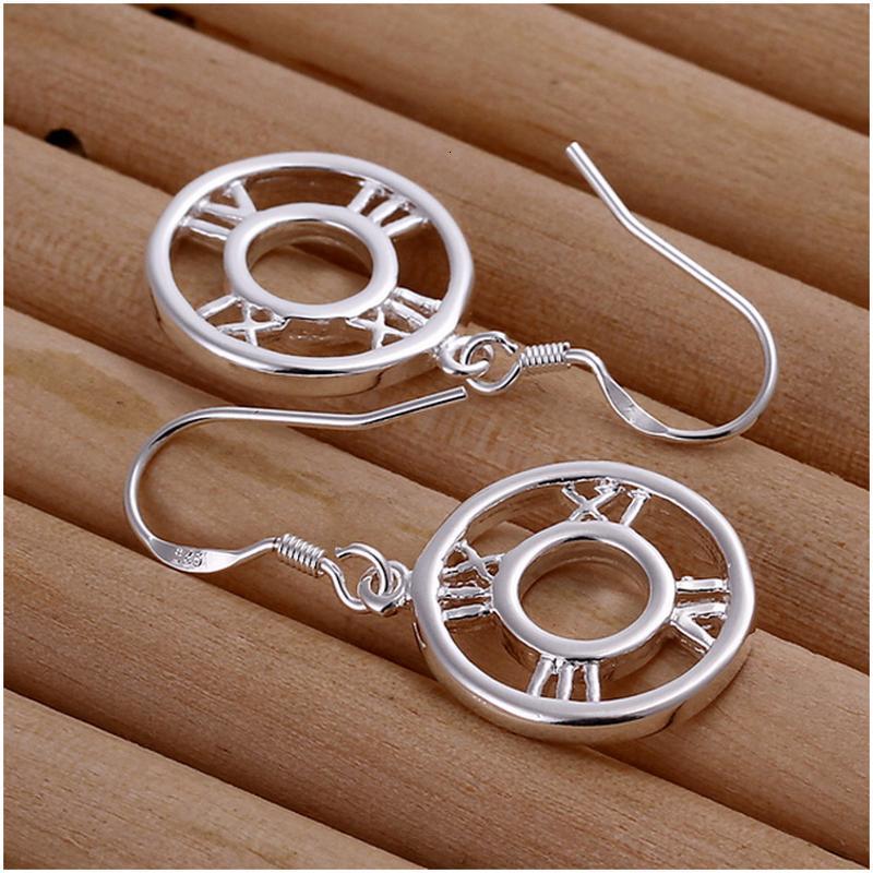 E041Women silver plated earring镀925纯银日韩时尚气质耳环耳饰