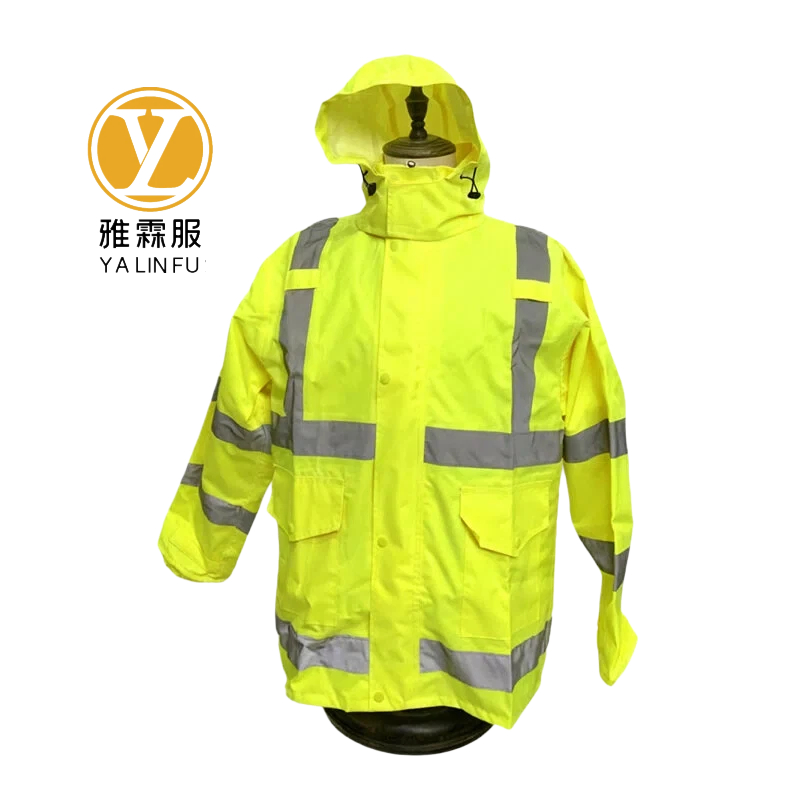 雅霖服 高可视反光雨衣套装YLF-1606 套高清大图