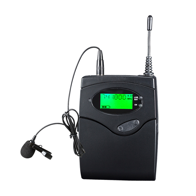 启诺 Qinuo 专业会议音频系统 无线一拖二领夹话筒 真分集式领夹话筒麦克风 套 黑色高清大图