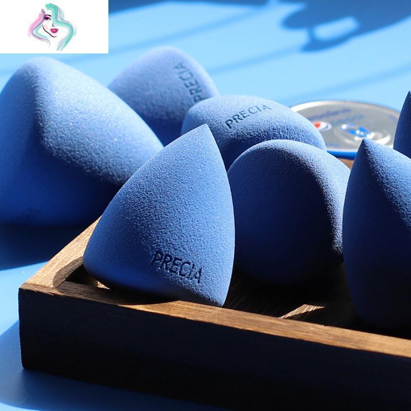 precia2个自制美妆蛋蓝色平底水滴海绵上妆粉扑你那么美