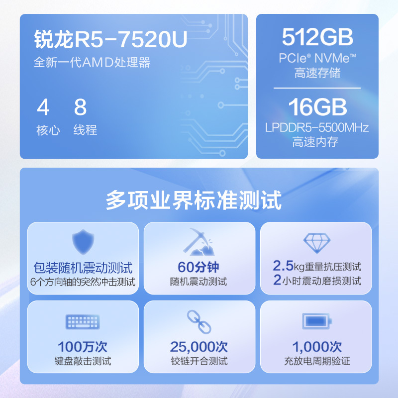 惠普HP 星Book 15.6英寸大屏网课轻薄笔记本电脑R5-7520U/16G/512G/银色[15-fc0252AU]