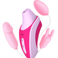 雷霆遥控充电吮吸震动双跳蛋女用自慰器隐形穿戴震动棒仿真阳具电动舌头吸阴器女性系列成人情趣性玩具用品