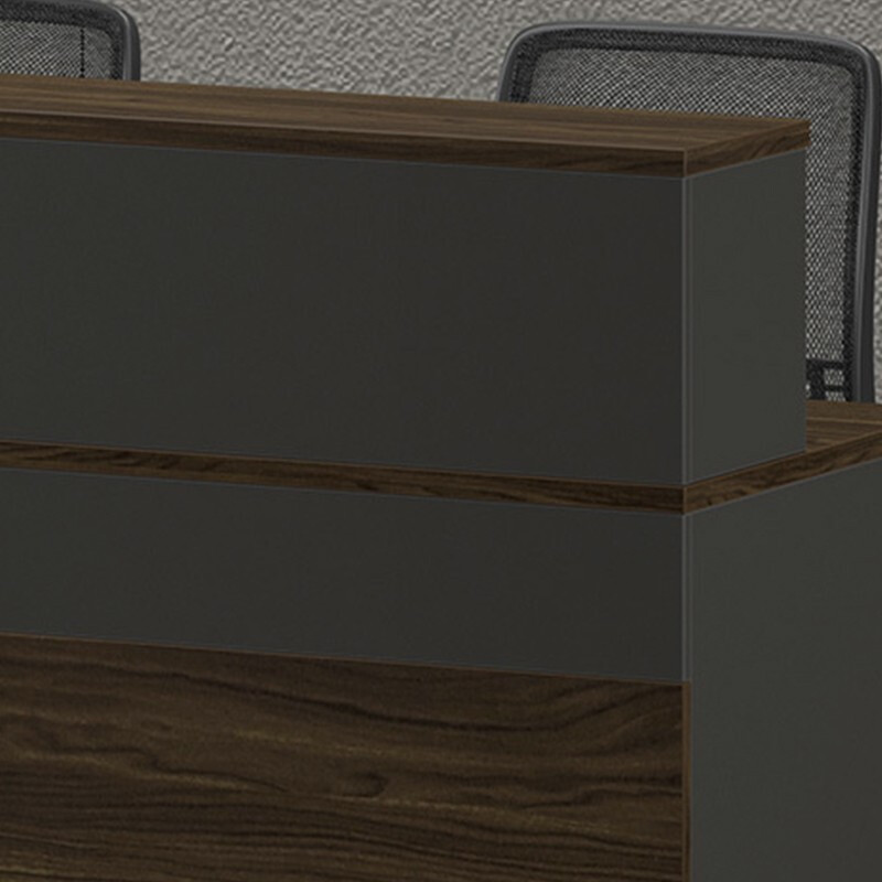 绵冠MIANGUAN前台接待台简约现代咨询迎宾收银台前台办公桌吧台办公室柜台高清大图