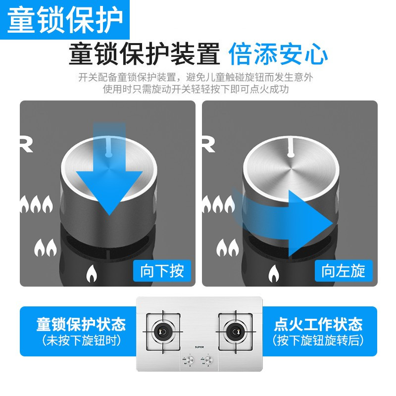 苏泊尔(SUPOR)NT50+US33欧式顶吸式烟灶套装吸油烟机燃气灶套装智旋干洗22立方大吸力(天然气)