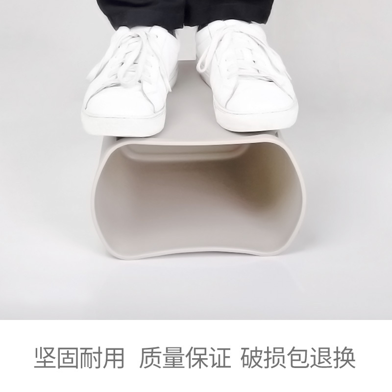 家用带盖垃圾桶卫生间厕所客厅大号厨房有盖卧室可爱摇盖小拉圾筒 小号-天空蓝[满两件送40只垃圾袋]