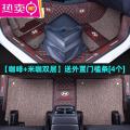 适用于现代ix25菲斯塔ix35领动名图途胜伊兰特脚垫全包围专用北京_45 【咖啡+米咖丝圈】*送外置门槛条【4个】免费包安装