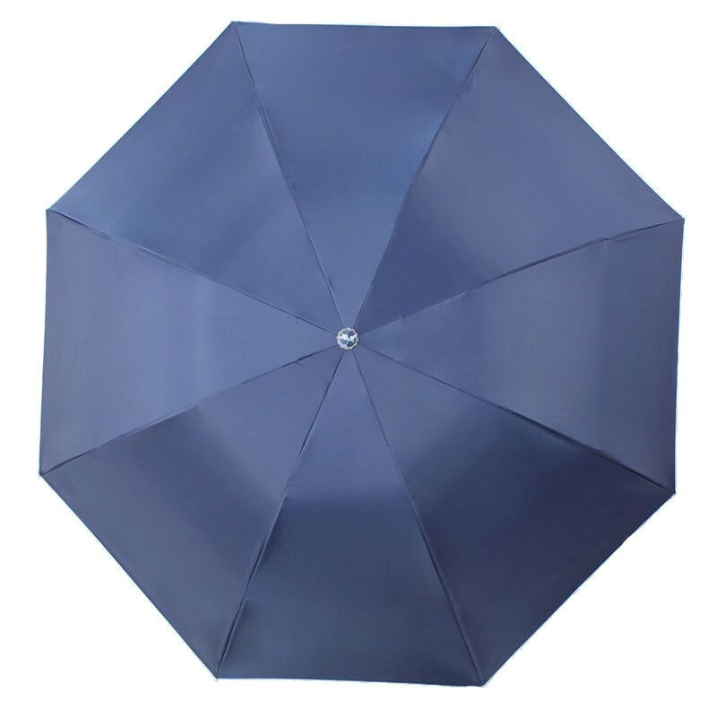 天堂伞 三折银胶晴雨伞防紫外线太阳伞遮阳伞商务伞57cm*8骨 336藏青1283