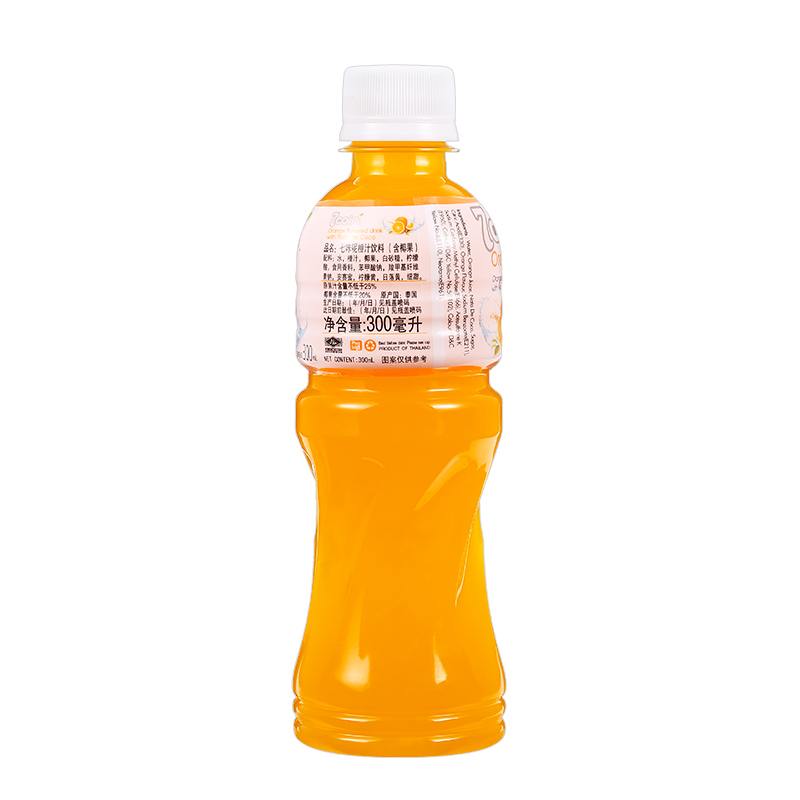 七咔呢(7coin) 橙汁饮料 含椰果 300ml*6支 泰国进口饮料
