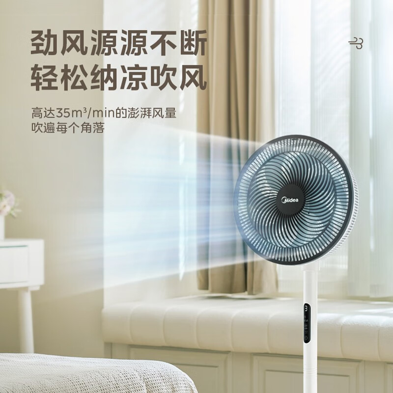 美的(Midea) 电风扇 家用风扇落地扇立式轻音节能电扇台扇迷你扇台立两用小风扇 七叶遥控款SAG30ED 台立两用高清大图