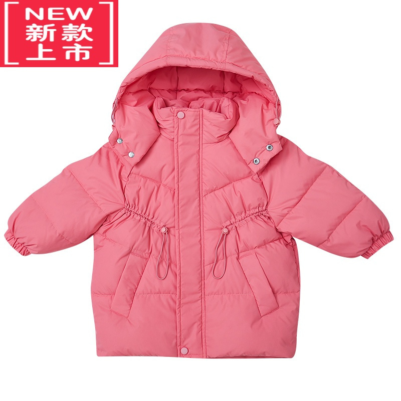 可莉允女童棉服2022冬季儿童棉衣小童羽绒棉袄加厚女宝宝加绒外套秋冬装