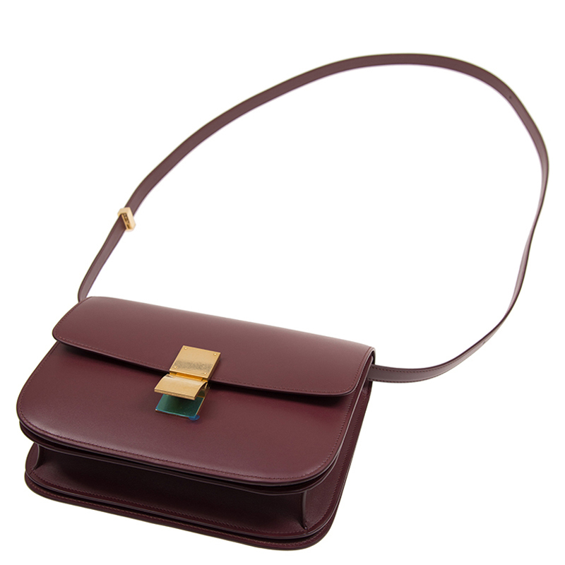 [直营]赛琳(CELINE) Classic 中号小牛皮手袋 经典BOX女包 单肩包斜挎包 女包189173-DLS