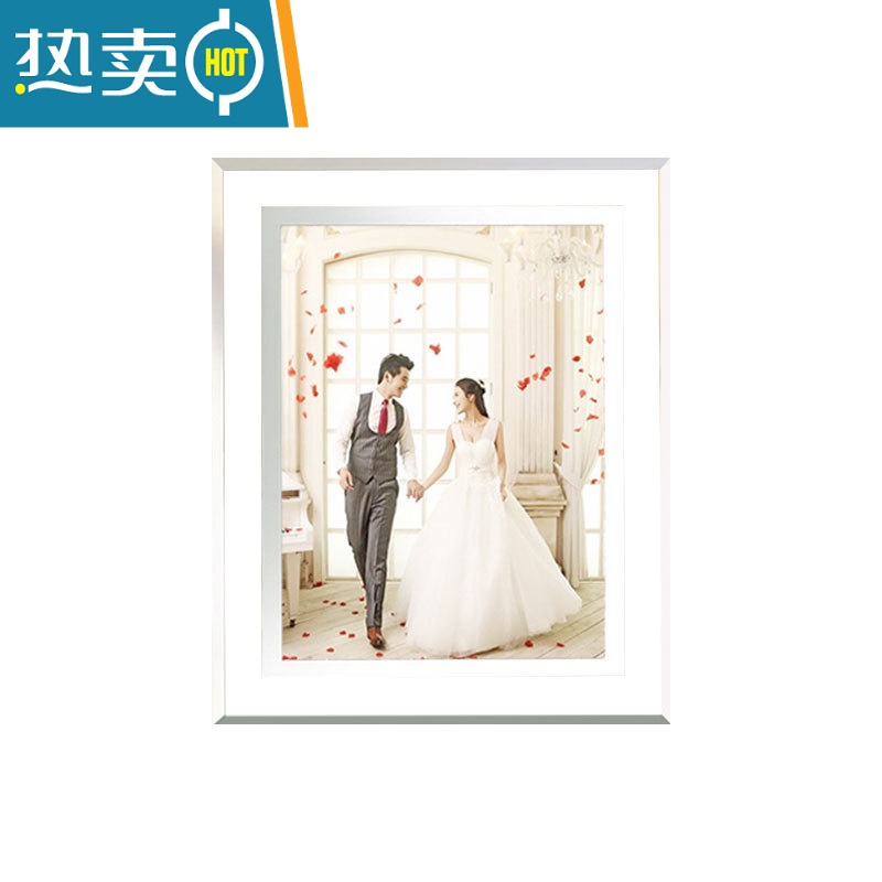 敬平现代简约水晶玻璃摆台摆件相框5 6 7 8 10寸横竖通用影楼宝宝画框 水晶 6寸 洗照片高清大图