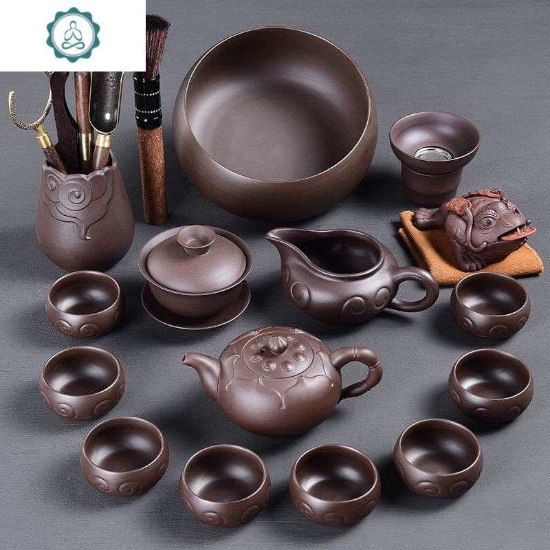 原矿紫砂茶具套装 家用整套紫砂功夫茶壶茶杯茶海茶具套装组 封后 13