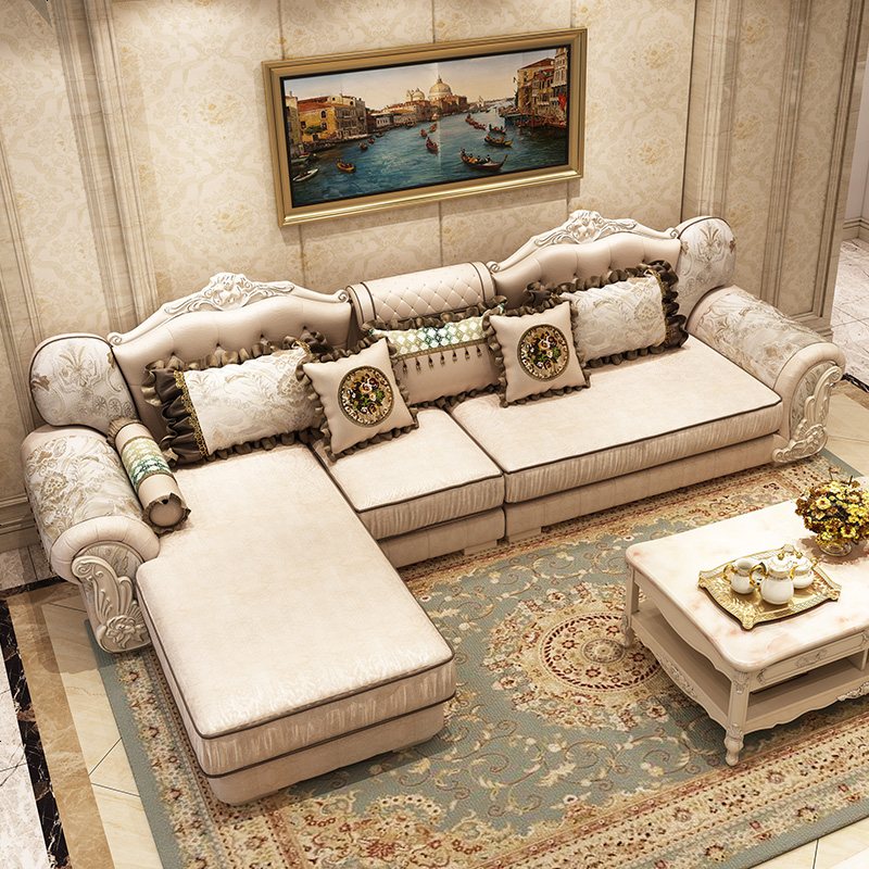 欧式布艺沙发整装法式客厅布沙发组合小户型家具欧式沙发