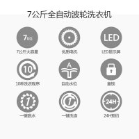 TCL 7公斤kg全自动波轮洗衣机 一键脱水全天预约 带甩干省水省电租房洗衣机 XQB70-36SP