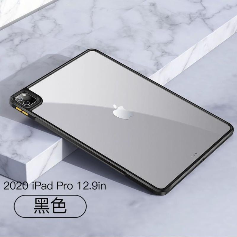 适用2021 ipadPro11保护壳透明防摔12.9撞色10.2硬壳软边防弯底壳 黑色 2021iPad mini6