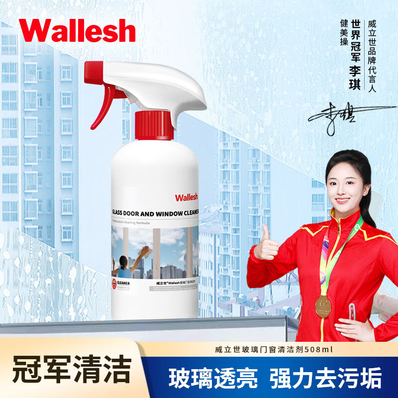 威立世(wallesh) 玻璃门窗清洁剂 508ml高清大图
