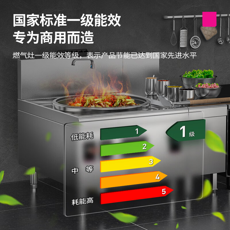 乐创( lecon)双头大锅灶 LC-J-SD48高清大图