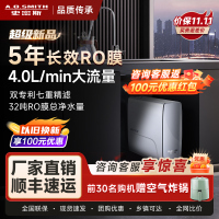 AO史密斯佳尼特蓝鲸1600G净水器家用厨下式直饮净水机4升/分钟专利5年长效RO膜CR4000AB1