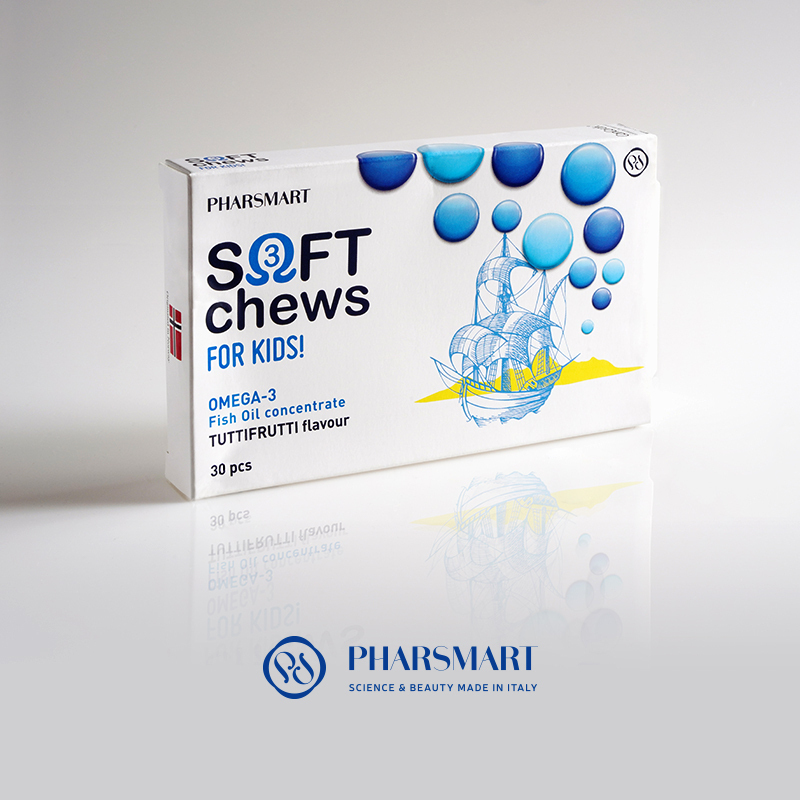 PHARSMART 儿童DHA鱼油软糖 补脑护眼 无腥味果冻鱼油 30粒/盒