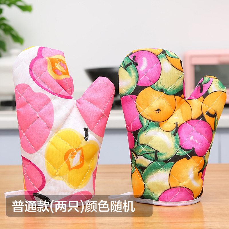 隔热手套防烫手套厨房烤箱烘焙耐高温加厚家用微波炉餐饮烘培 普通款【两只】薄款