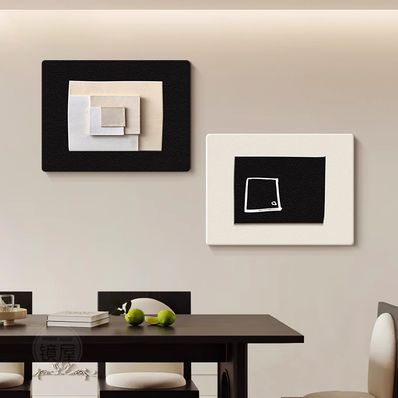 茹洋 极简约超薄电表箱抽象餐厅装饰画 个高清大图