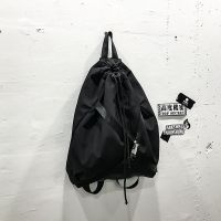 潮牌双肩包男街头嘻哈大容量背包潮女日系工装背包机能学生书包潮 黑色 1700
