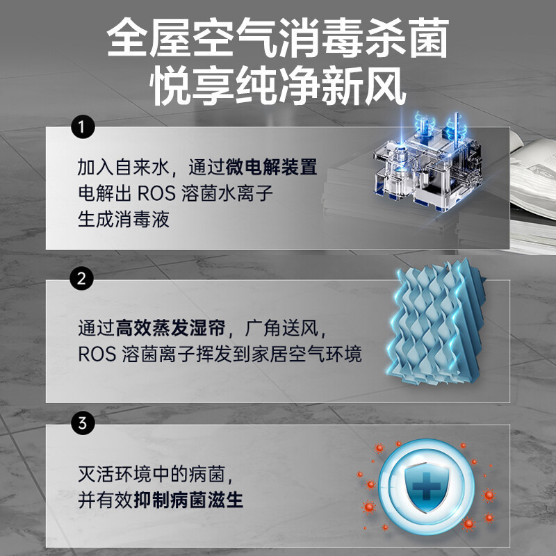 美的(Midea)冷风空调扇风机加湿易拆洗大风量遥控轻音双水箱风随温变AAF12PXJ(线下同款)
