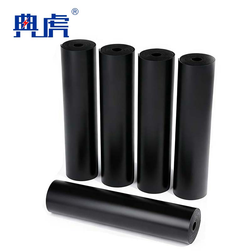 典虎 绝缘胶垫 黑色平面 6kv 5米*1米*3mm 卷高清大图