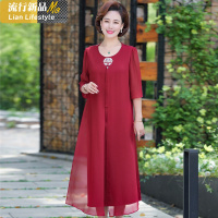恋名媛结婚礼年轻新娘妈妈旗袍礼服丈母娘岳母亲喜婆婆婚宴夏装洋气高贵妈妈装