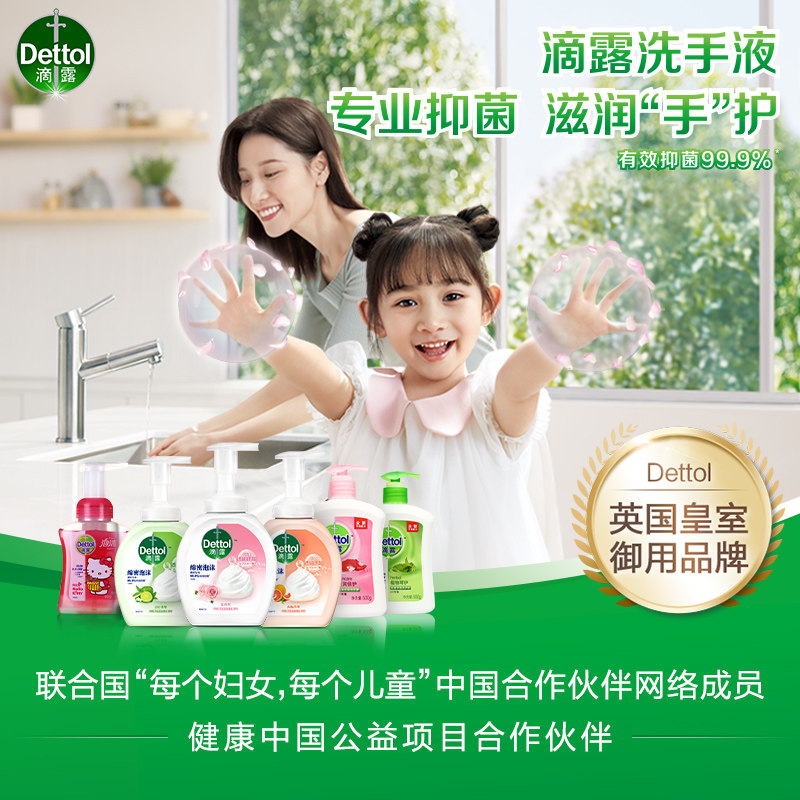 滴露健康抑菌洗手液植物呵护450g+自然清新450g高清大图