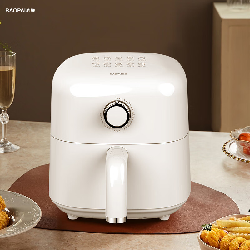 豹牌空气炸锅 BP-AF282 易清洗不粘炸篮 360度循环热风烘烤 60分钟定时 3L容量