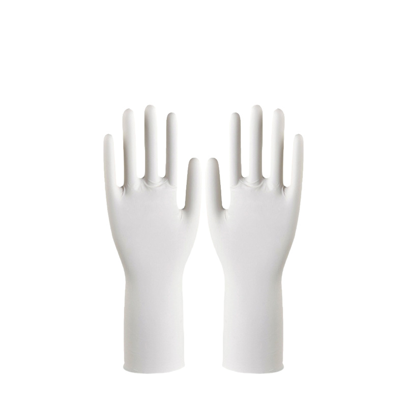 山之只 一次性丁腈手套 白色12寸50只/盒高清大图