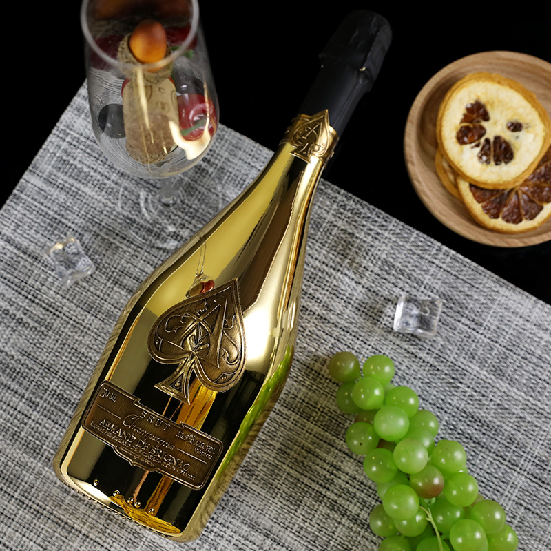 黑桃a香槟酒起泡酒法国原瓶进口气泡酒女士聚会微醺黄金版葡萄酒750ml